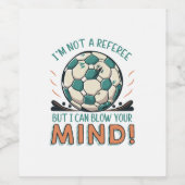 サッカーおもしろいデザイン ワインラベル (シングルラベル)