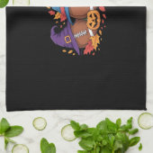 サッカーおもしろいハロウィンサンクスギビングクリスマス不気味 キッチンタオル (折り畳み)