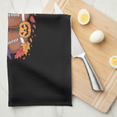 サッカーおもしろいハロウィンサンクスギビングクリスマス不気味 キッチンタオル (四つ折り)