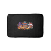 サッカーおもしろいハロウィンサンクスギビングクリスマス不気味 バスマット (正面)