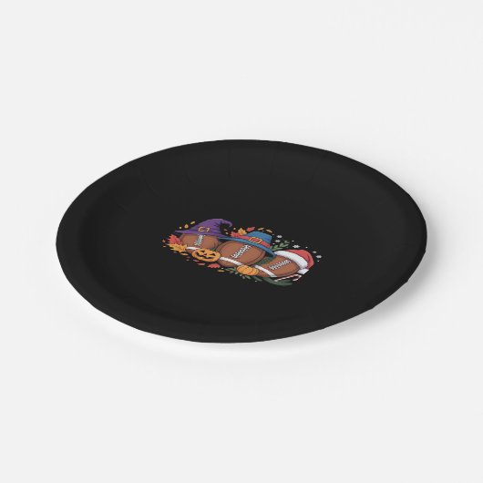 サッカーおもしろいハロウィンサンクスギビングクリスマス不気味 ペーパープレート (アングル)