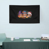 サッカーおもしろいハロウィンサンクスギビングクリスマス不気味 横断幕 (トレードショー)