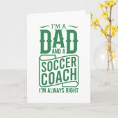 サッカーおもしろいパパの父親の日はパパとサッカー カード (黄色い花)