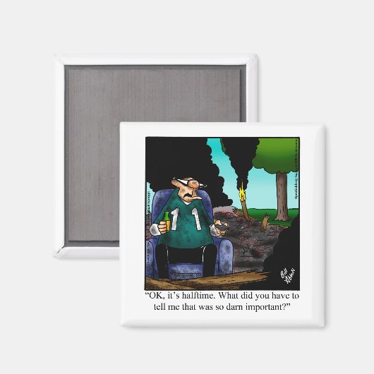 サッカーおもしろいファンのユーモア磁石 マグネット (正面/裏面)