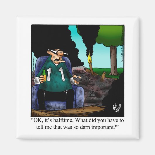 サッカーおもしろいファンのユーモア磁石 マグネット (正面)