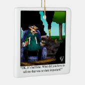 サッカーおもしろいファンのユーモア セラミックオーナメント (右)