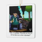 サッカーおもしろいファンのユーモア セラミックオーナメント (左)