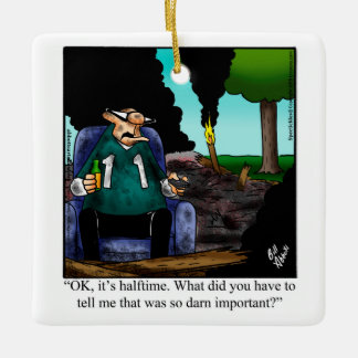 サッカーおもしろいファンのユーモア セラミックオーナメント