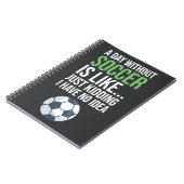 サッカーおもしろいファン向けギフトアイディアアスリートスポーツ ノートブック (左側)