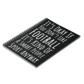 サッカーおもしろいファン向け秋プレゼント ノートブック (左側)