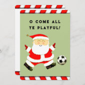 サッカーおもしろいホリデーカード シーズンカード (正面/裏面)