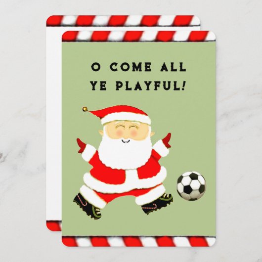 サッカーおもしろいホリデーカード シーズンカード (正面/裏面)