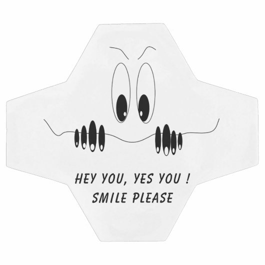 サッカーおもしろいボールギフト好奇心の目 – スマイル サッカーボール (フラット)