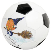 サッカーおもしろいボールハロウィンウィッチカボチャ飛んでいる サッカーボール (3/4)