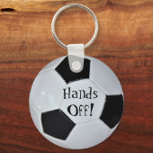 サッカーおもしろいボール写真 キーホルダー (正面)