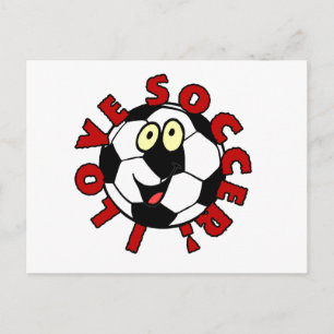 サッカーおもしろいボールTシャツとギフト ポストカード