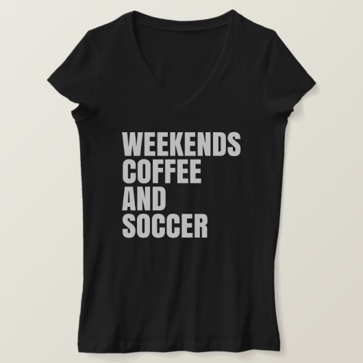 サッカーおもしろいママ人生コーヒーとサッカー Tシャツ (デザイン正面)