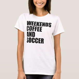 サッカーおもしろいママ人生コーヒーとサッカー Tシャツ