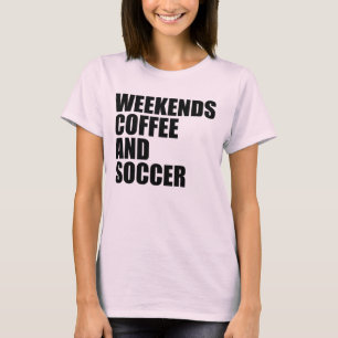 サッカーおもしろいママ人生コーヒーとサッカー Tシャツ