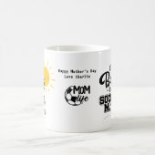 サッカーおもしろいママ母の日誕生日パーソナライズされた コーヒーマグカップ (中央)