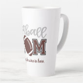 サッカーおもしろいママ カフェラテマグ (右アングル)