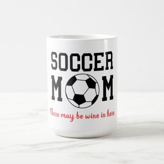 サッカーおもしろいママ コーヒーマグカップ (中央)