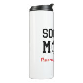 サッカーおもしろいママ タンブラー (回転左)