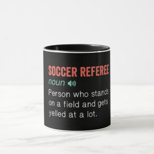 サッカーおもしろいレフェリー定義 マグカップ