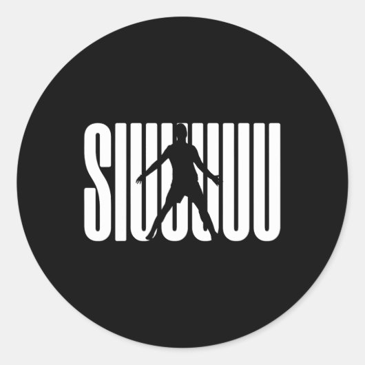 サッカーおもしろい男子サッカー女子サッカー選手 ラウンドシール (正面)