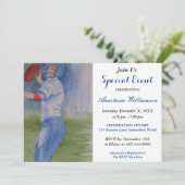 サッカーおもしろい芸術品を気取ったイベント招待状 招待状 (スタンド正面)