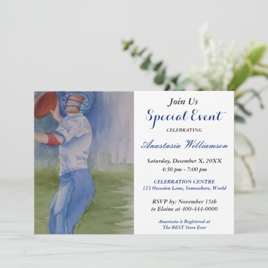 サッカーおもしろい芸術品を気取ったイベント招待状 招待状 (スタンド正面)