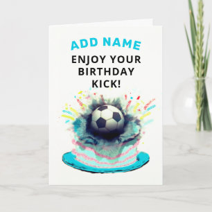 サッカーおもしろい誕生日 カード
