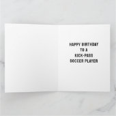 サッカーおもしろい誕生日 カード (内部)
