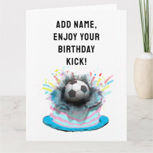 サッカーおもしろい誕生日 カード