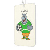 サッカーおもしろい選手の漫画イラストレーション カーエアーフレッシュナー (左)