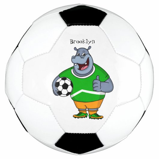 サッカーおもしろい選手の漫画イラストレーション サッカーボール (正面)