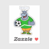 サッカーおもしろい選手の漫画イラストレーション シール (シート)