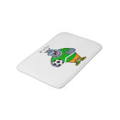 サッカーおもしろい選手の漫画イラストレーション バスマット (アングル)