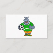 サッカーおもしろい選手の漫画イラストレーション 名刺 (裏面)