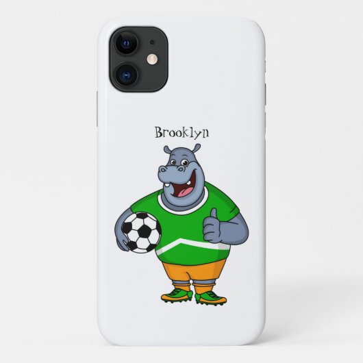 サッカーおもしろい選手の漫画イラストレーション Case-Mate iPhoneケース (裏面)