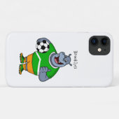サッカーおもしろい選手の漫画イラストレーション Case-Mate iPhoneケース (裏面(横))