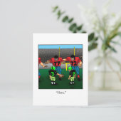 サッカーおもしろい選手はがき ポストカード (スタンド正面)