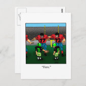 サッカーおもしろい選手はがき ポストカード (正面/裏面)