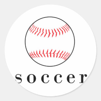 サッカーおもしろい野球笑わされるスポーツTシャツ ラウンドシール