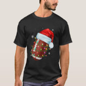サッカーおもしろい雪だるまクリスマスツリーパジャマ Tシャツ (正面)