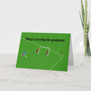 サッカーおもしろい「ゴールポストを動かす」 カード