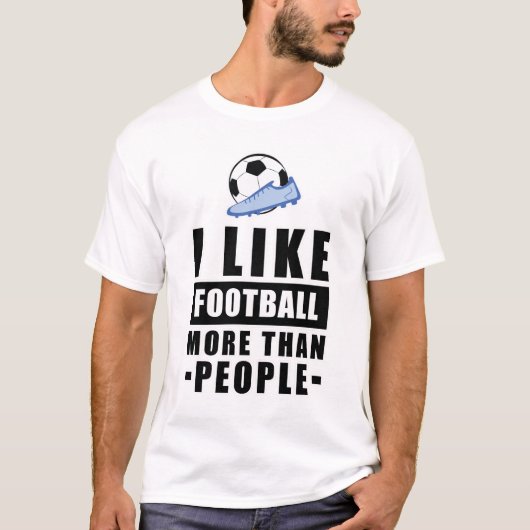 サッカーおもしろい/サッカーデザイン Tシャツ (正面)