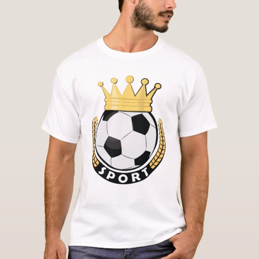 サッカーおもしろい/サッカーデザイン Tシャツ (正面)