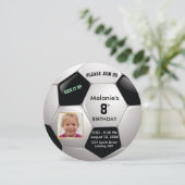 サッカーおもしろい⚽フォト誕生日エピックパーティー 招待状 (スタンド正面)