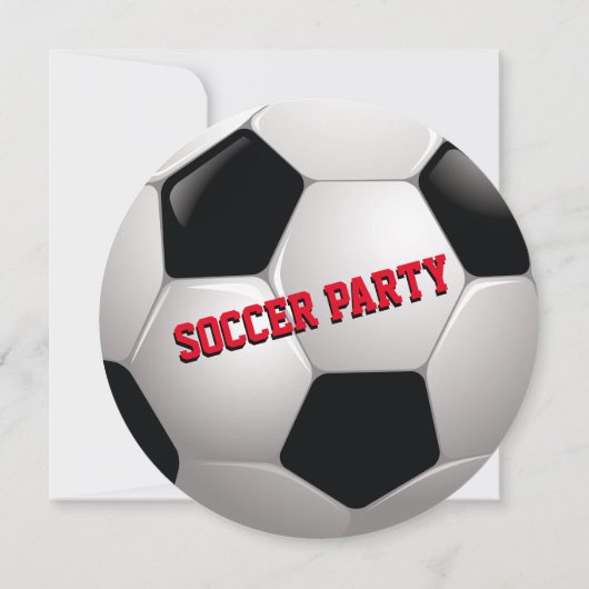 サッカーおもしろい⚽フォト誕生日エピックパーティー 招待状 (裏面)